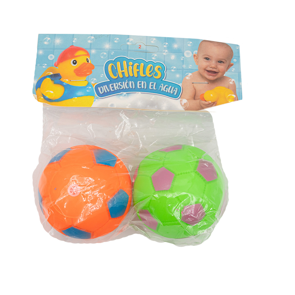 CHIFLES PELOTAS MODELOS SURTIDOS (2 UNIDADES) 20 X 18 CM
