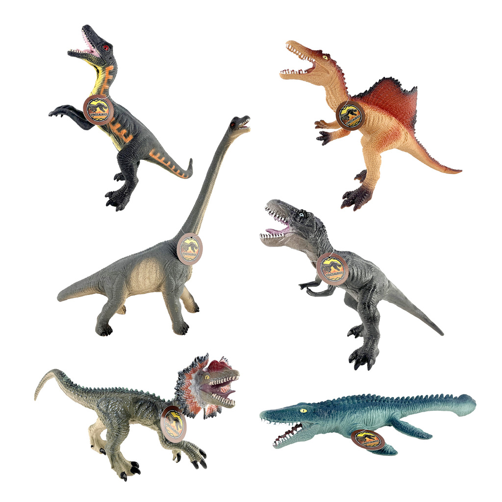 DINOSAURIO DE GOMA GIGANTE 6 MODELOS DINOSAURIO: 55 CM