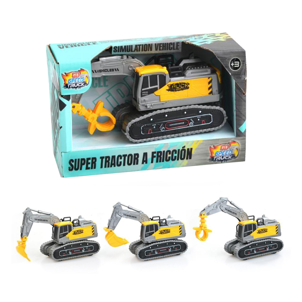 CAMION DE CONSTRUCCION A FRICCION GO SPEED 14,5 X 9 X 6,5 CM