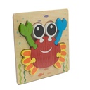 JUEGO DIDACTICO DE ENCASTRE BLOQUES DE MADERA 15 X 15 X 1 CM
