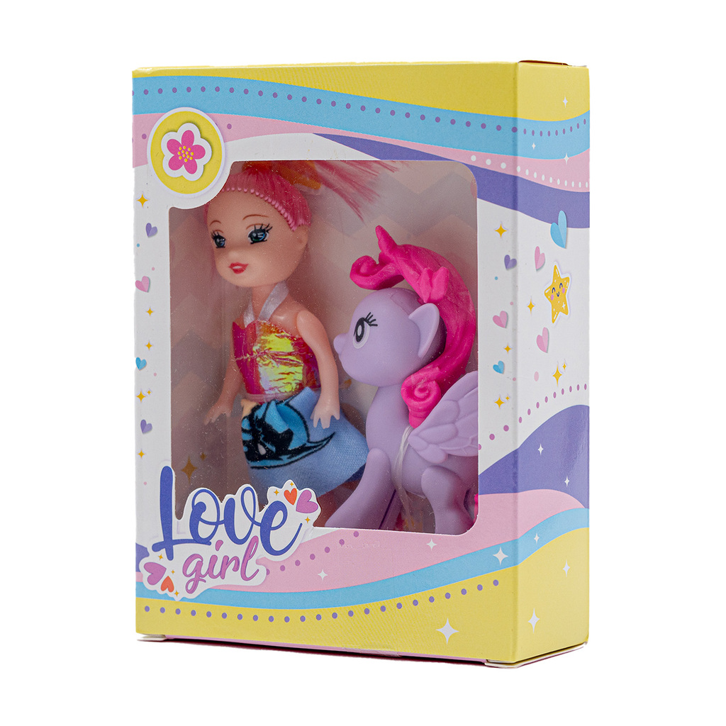 MINI MUÑECA CON PONY CHANGO MAS 14 X 11 X 4 CM