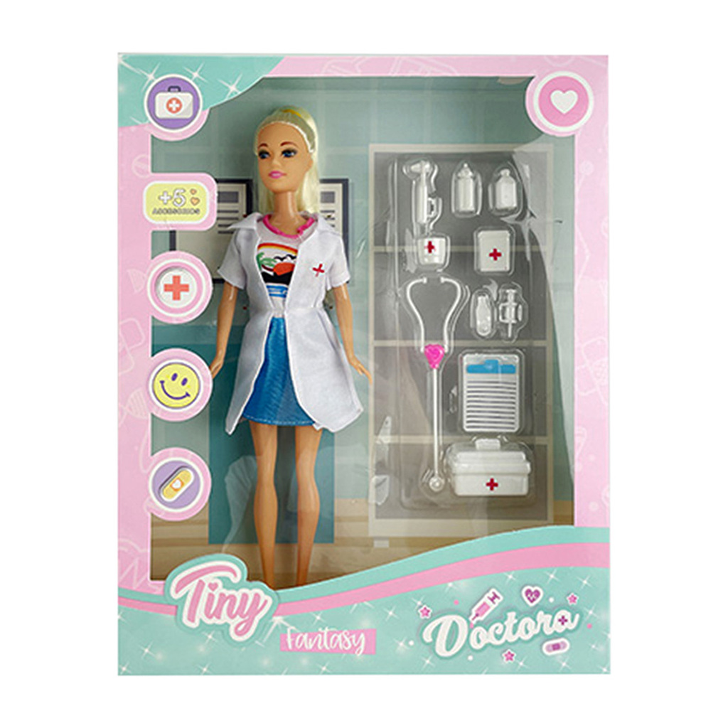 MUÑECA TINY DOCTORA 33 X 26 X 6 CM