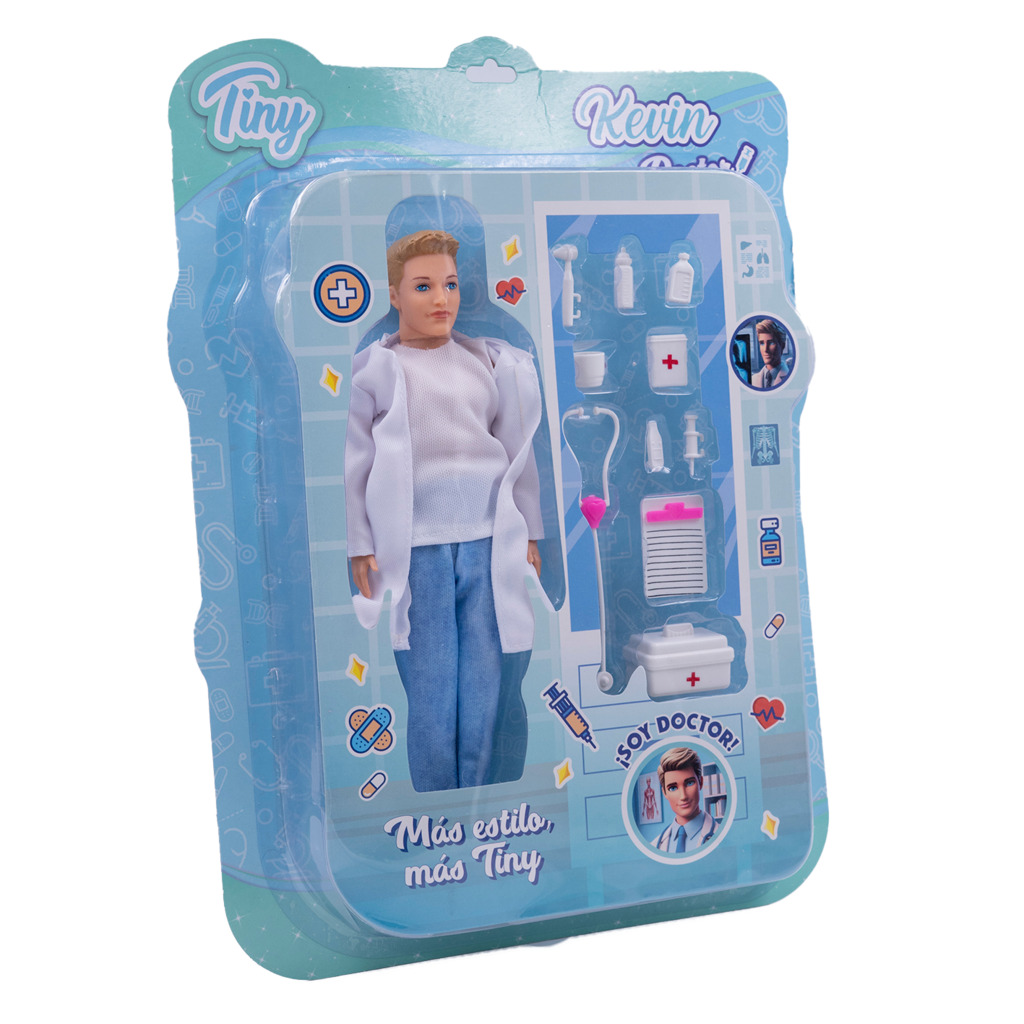 MUÑECO KEVIN DOCTOR CON ACCESORIOS 32 X 41,5 CM