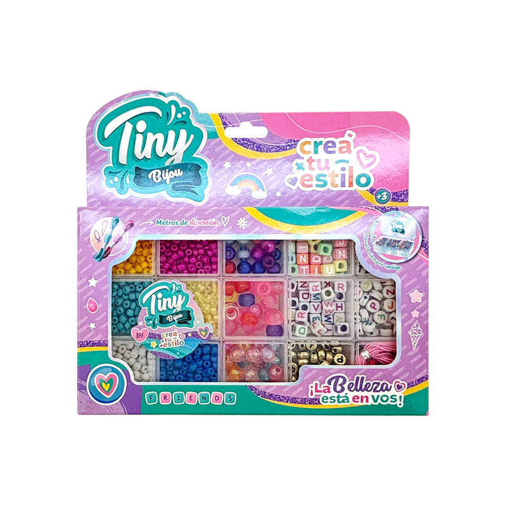 SET DE BIJOUTERIE CON CAJA PLASTICA PARA GUARDAR 17 X 10 X 2 CM