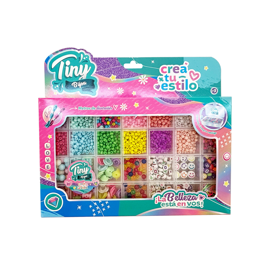 SET DE BIJOUTERIE CON CAJA PLASTICA PARA GUARDAR 22 X 13 X 2 CM
