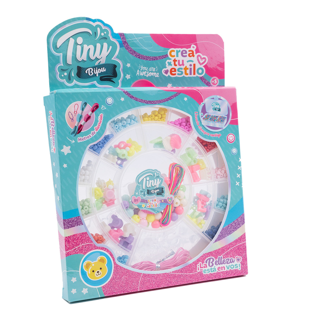 SET DE BIJOUTERIE CON CAJA PLASTICA PARA GUARDAR 19 X 17 X 2 CM