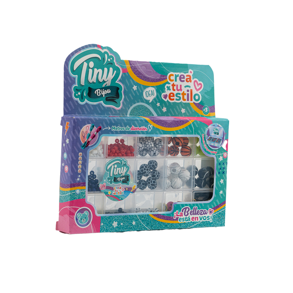 SET DE BIJOUTERIE CON CAJA PLASTICA PARA GUARDAR 17 X 10 X 2 CM