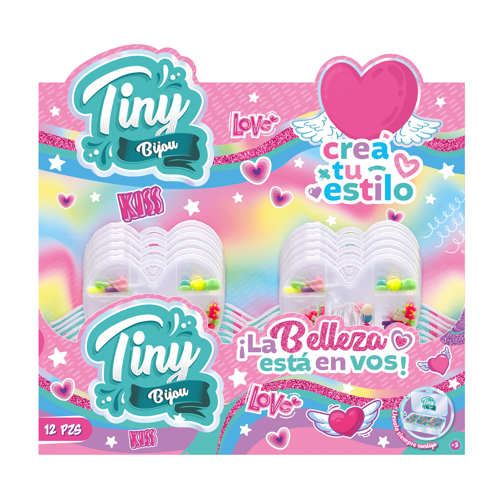 SET DE BIJOUTERIE CORAZON CON ALAS (12 PIEZAS / DISPLAY BOX) 12 X 17,5 X 2 CM