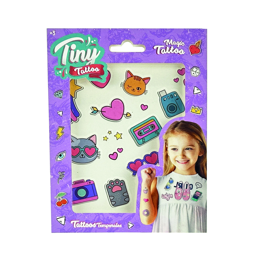 SET DE TATUAJES TINY 18 X 13 CM