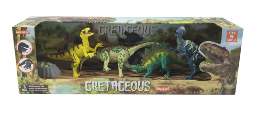 SET DE DINOSAURIOS X 4 PZAS 43 X 13,5 X 11 CM