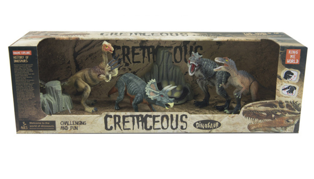 SET DE DINOSAURIOS X 4 PZAS 43 X 13,5 X 11 CM
