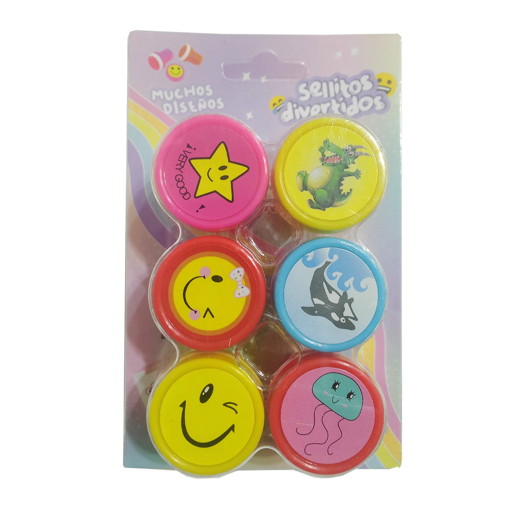 SET SELLOS (6 UNIDADES / BLISTER) 2,5 X 3,5CM STAMP, 6PCS/CARD