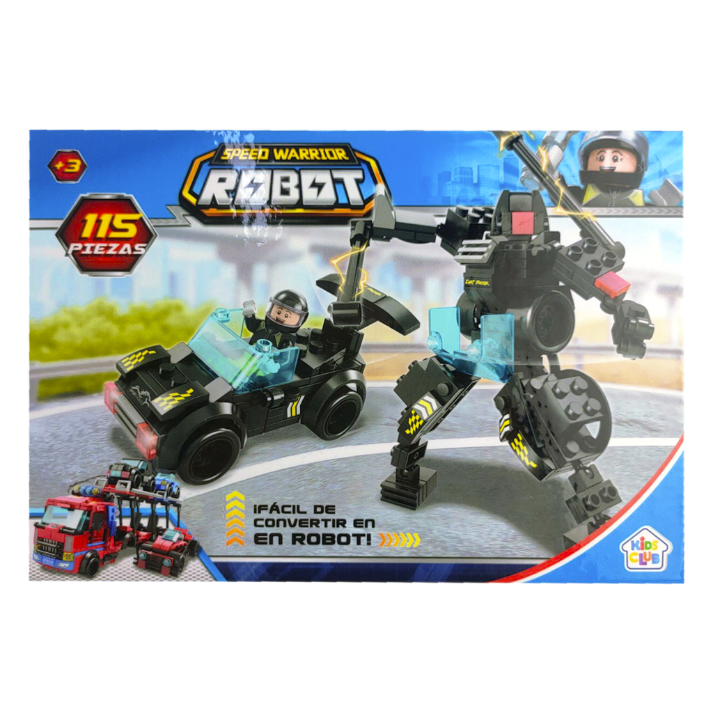 JUEGO DE BLOQUES AUTO ROBOT (115 PIEZAS) 22 X 15 X 5 CM
