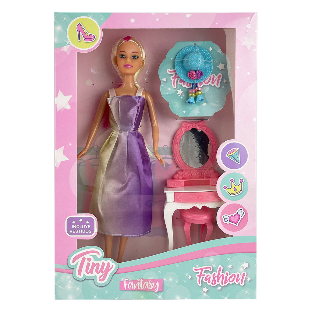 MUÑECA TINY FASHION 33 X 23 X 5 CM