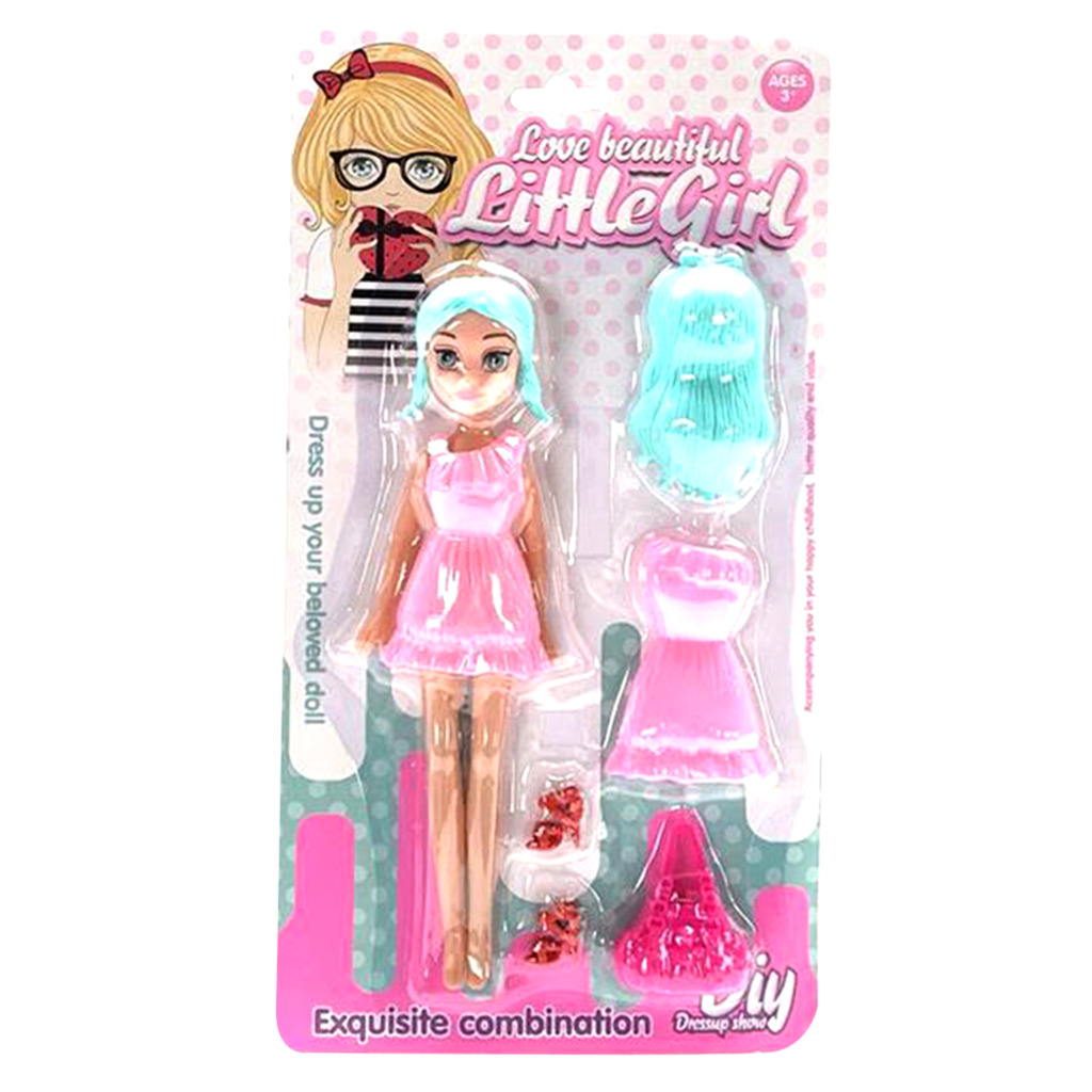 MUÑECA CON ACCESORIOS 34 X 18 X 4 CM