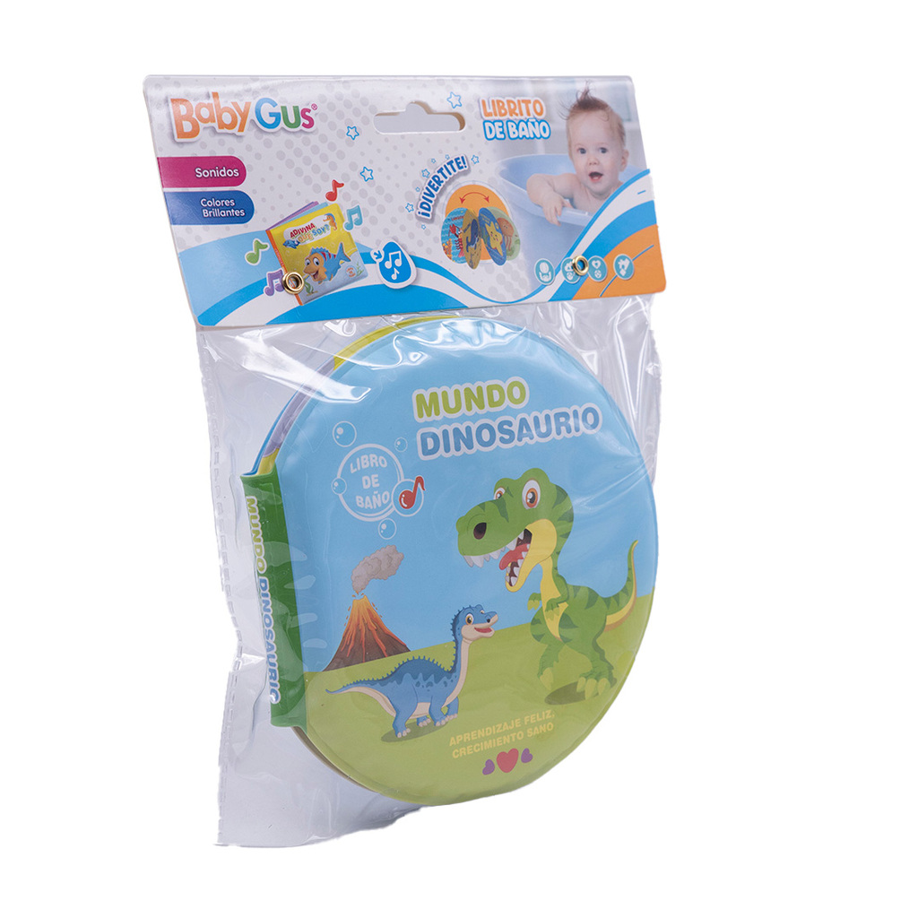 LIBRITO DIDACTICO PARA BAÑO MUNDO DINO BABY GUS 20 X 17 X 3 CM