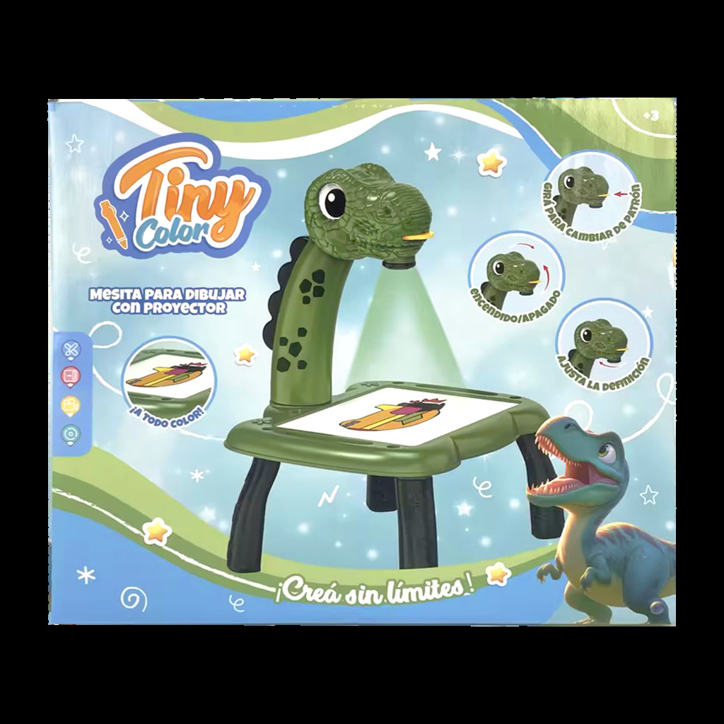 MESA PROYECTOR DIBUJO DINOSAURIO TINY 35 X 30 X 7 CM