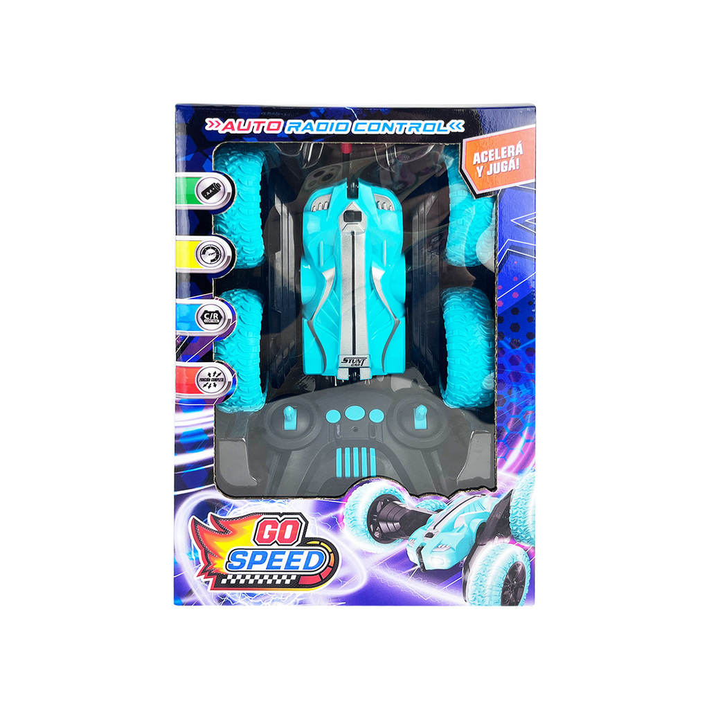AUTO TWISTER RADIO CONTROL 4 FUNCIONES GO SPEED CARGA USB 19 X 9 X 28 CM