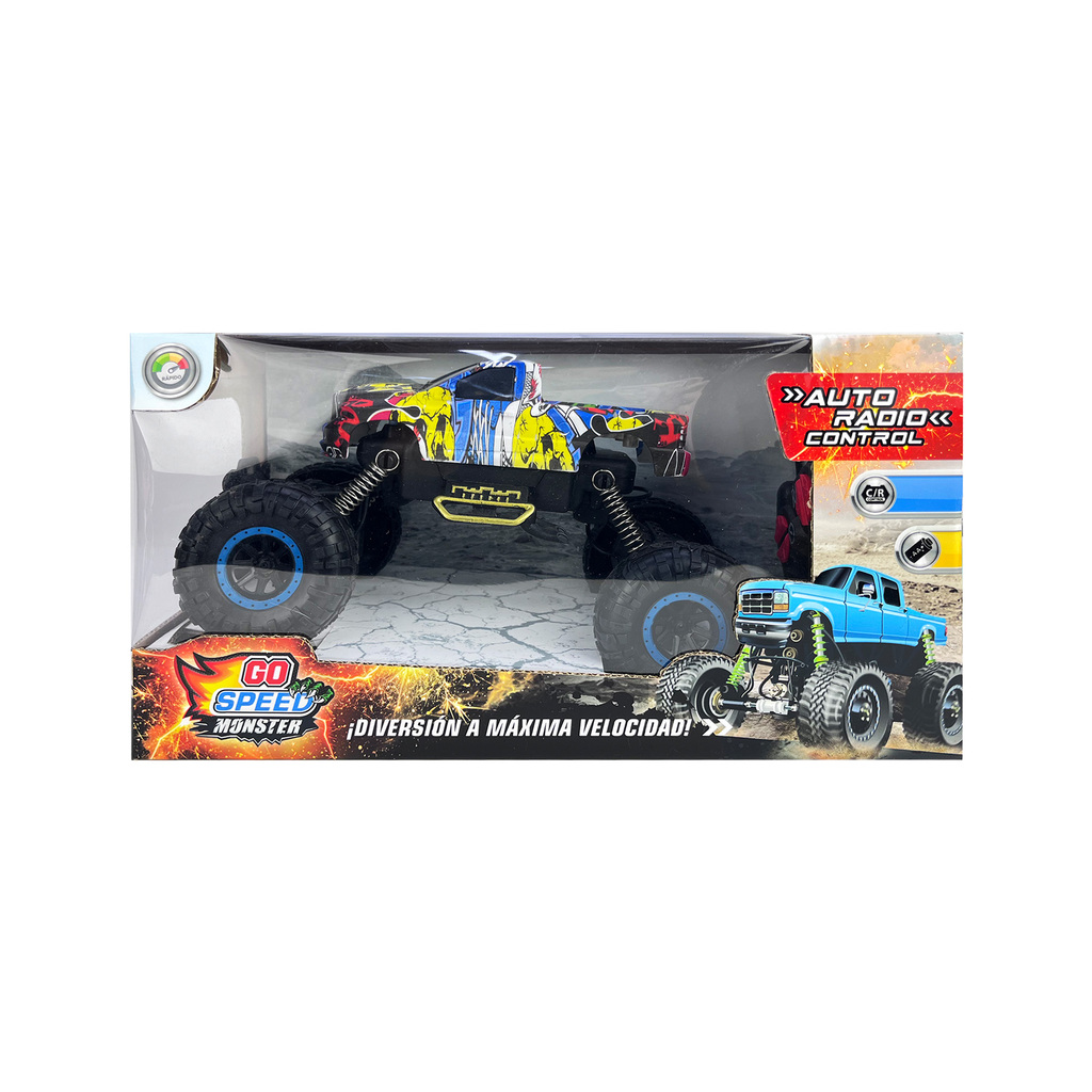 AUTO CON SUSPENSION A RADIO CONTROL GO SPEED 31 X 15 X 15 CM