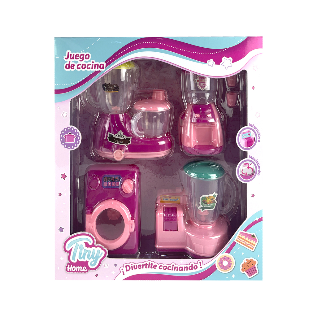 SET DE ELECTRODOMESTICOS 4 UNIDADES TINY HOME 34 X 31 X 9 CM
