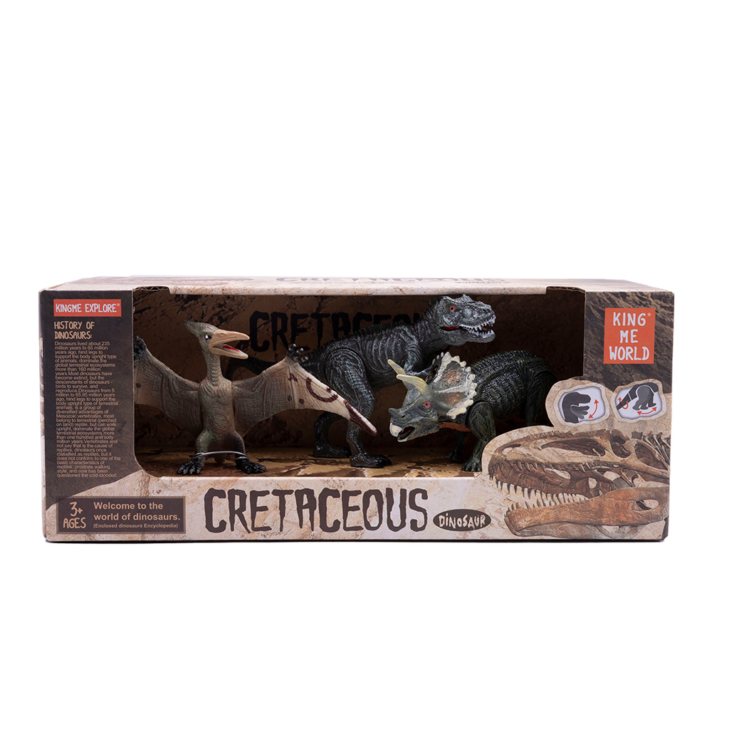 SET DE DINOSAURIOS X 3 PZAS 25 X 10 X 9 CM