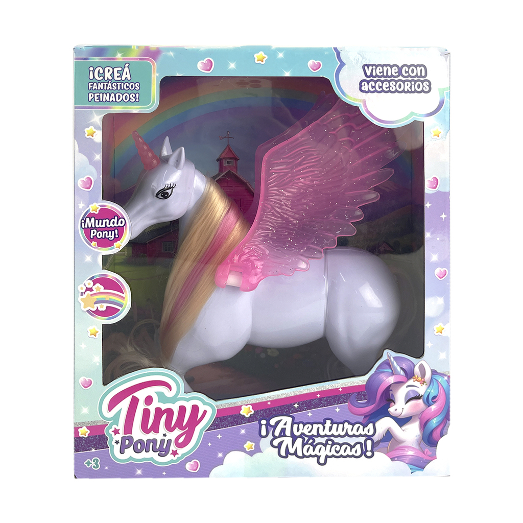 UNICORNIO CON ACCESORIOS TINY 23 X 20 X 6 CM