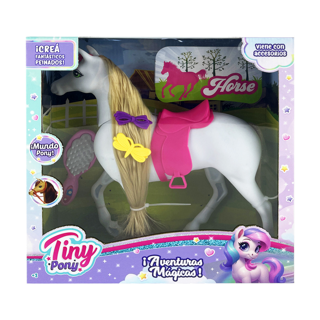 SUPER CABALLO CON ACCESORIOS TINY 27 X 27 X 8 CM