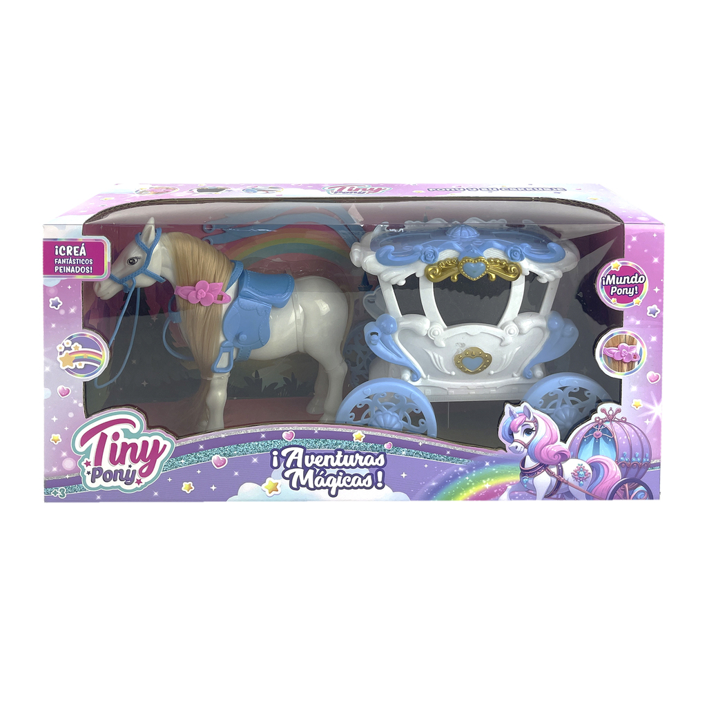 CABALLO CON CARRUAJE DE PRINCESAS TINY 38 X 19 X 13 CM