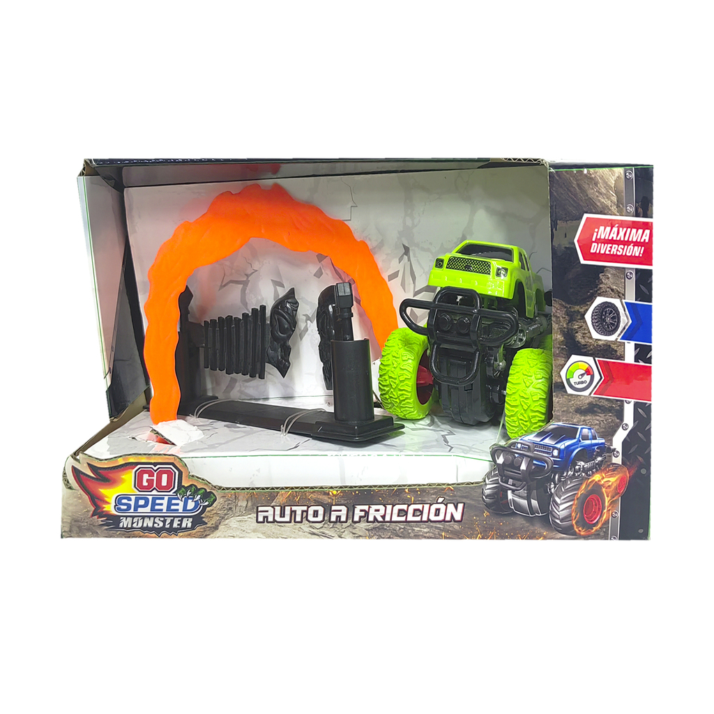 AUTO A FRICCION CON ACCESORIOS GO SPEED 28 X 16 X 15 CM