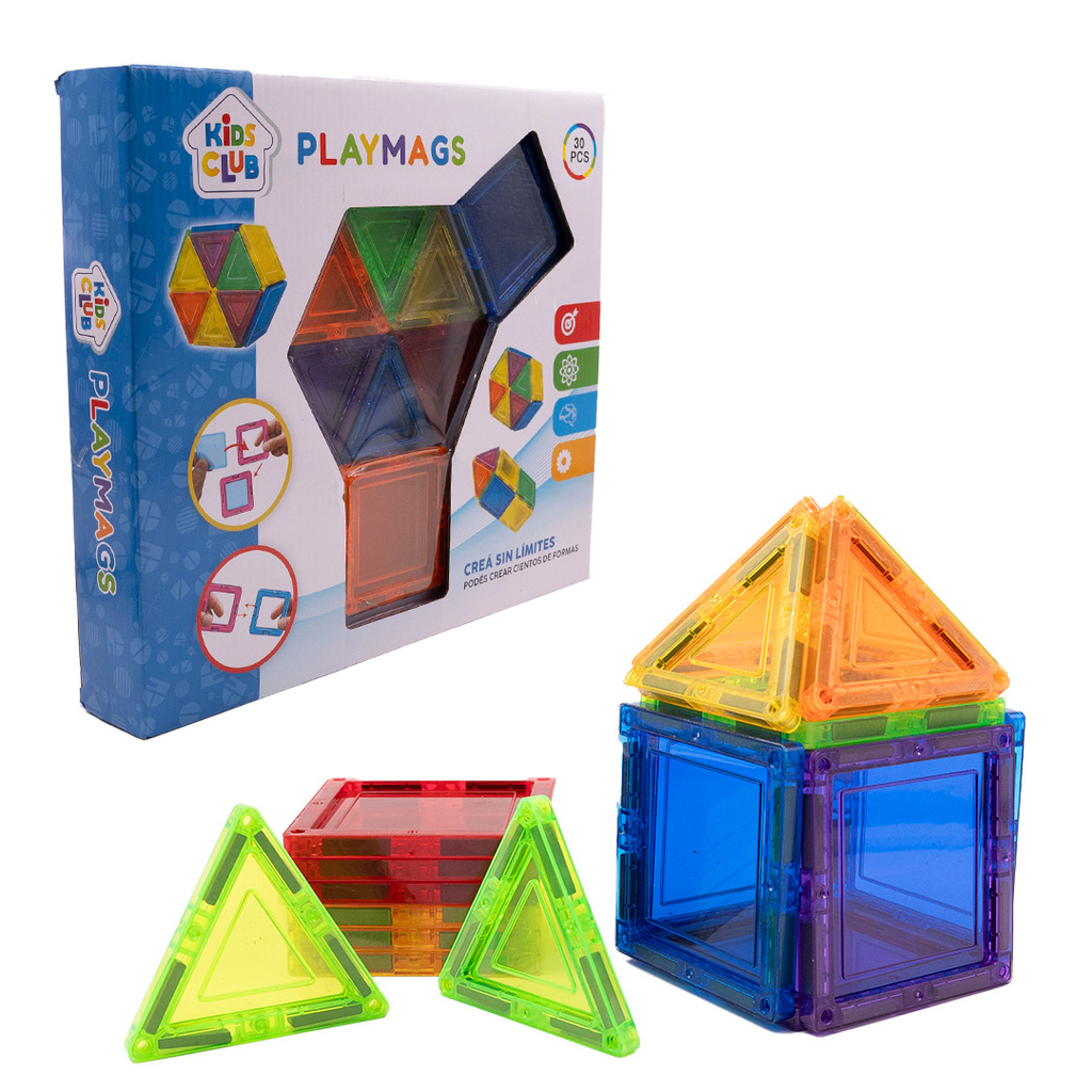 JUEGO DE BLOQUES MAGNETICOS 30 PZAS 33 X 29 X 5 CM
