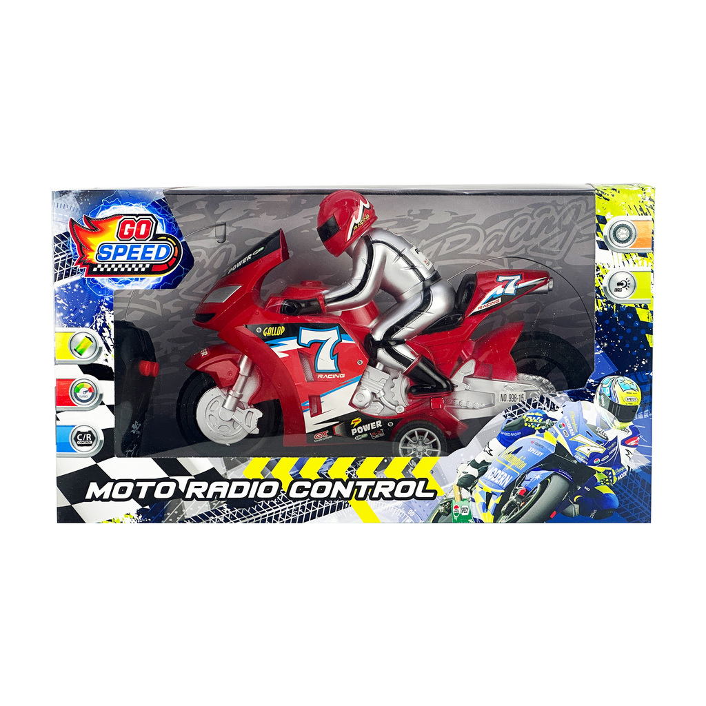 MOTO A RADIO CONTROL GO SPEED 2 FUNCIONES 32 X 18 X 9 CM
