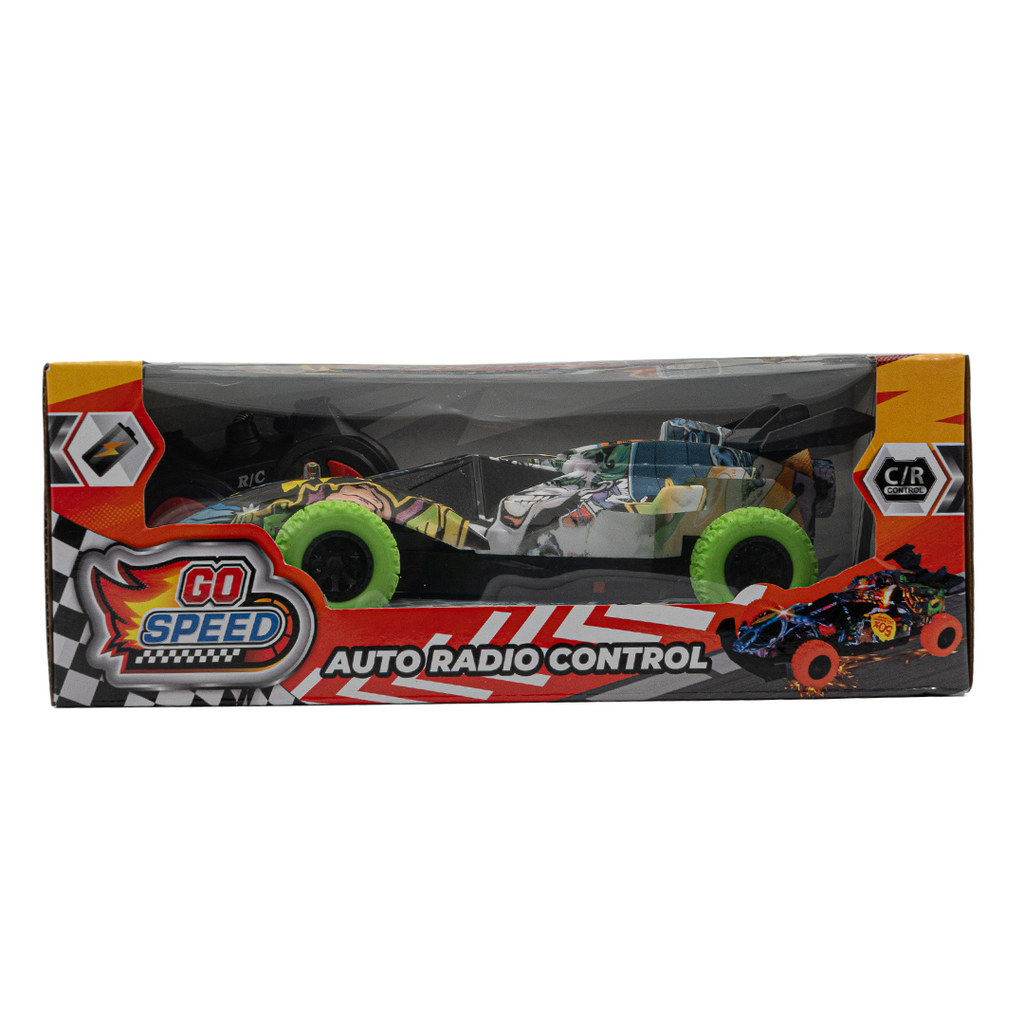 FORMULA UNO GRAFFITI CON LUCES RADIO CONROL GO SPEED 25 X 15 X 9 CM