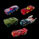 AUTITOS METALICOS AVENGERS SPIDERMAN-IRONMAN - CAPTAIN AMERICA - HULK - THOR 14 X 12 X 4 CM