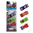 AUTITOS METALICOS AVENGERS X3 SPIDERMAN - CAPITAN AMERICA - IRONMAN - HULK 25 X 11 X 4 CM