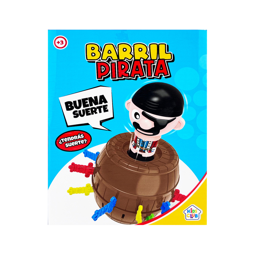 JUEGO DE MESA BARRIL PIRATA 19 X 14 X 14CM