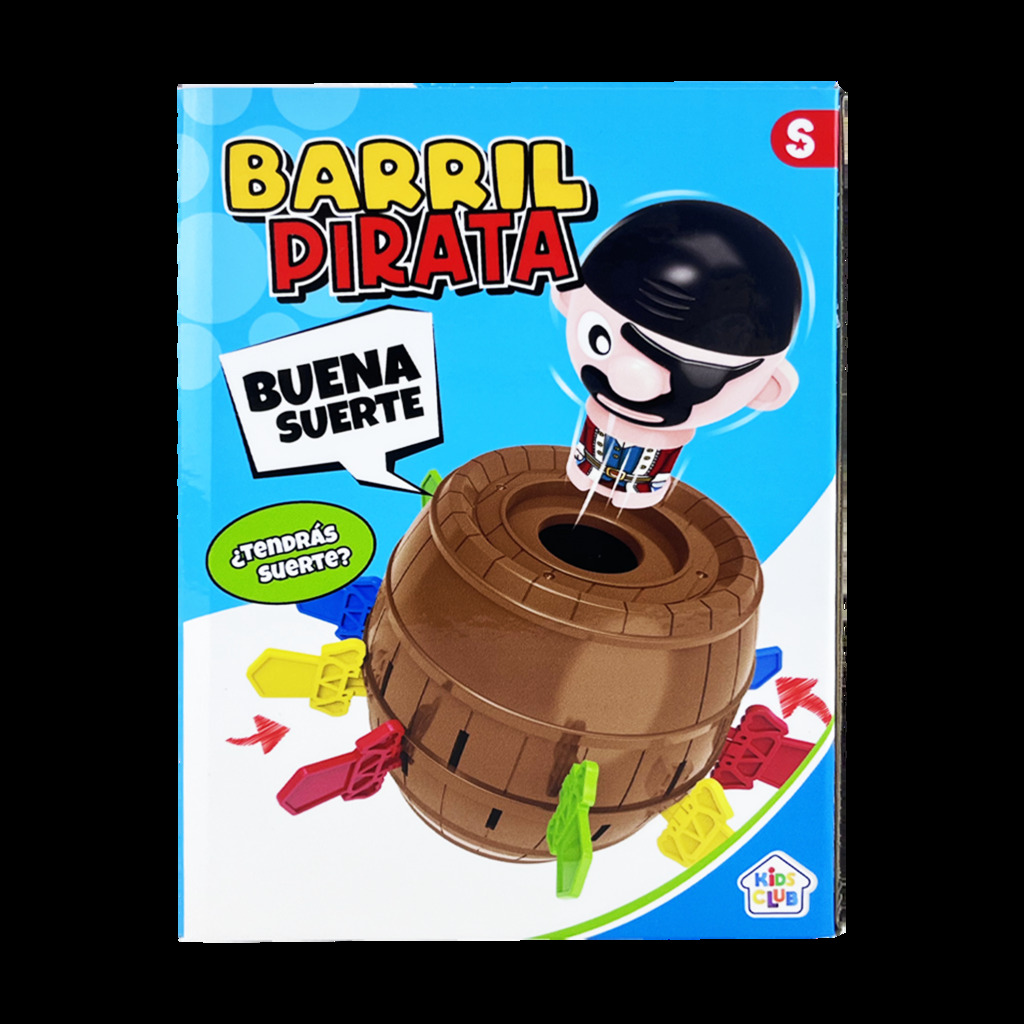 JUEGO DE MESA BARRIL PIRATA 23 X 17 X 17CM