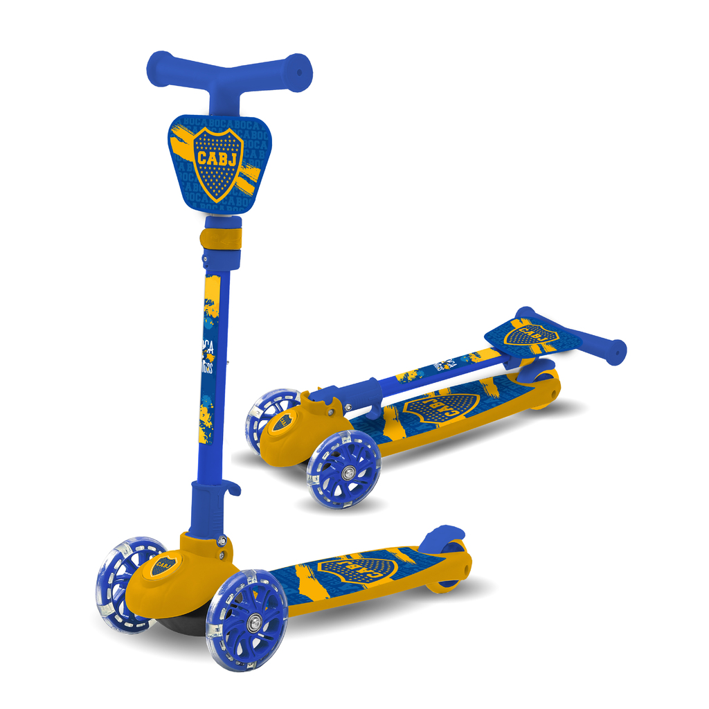 MONOPATIN PLEGABLE BOCA JUNIORS 74 X 51 X 13,5 CM
