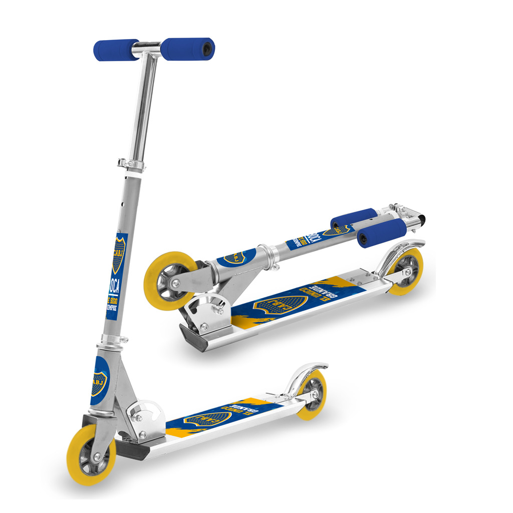 MONOPATIN ALUMINIO PLEGABLE BOCA JUNIORS 95 X75 X10 CM 50KG