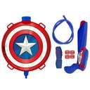 MOCHILA DE AGUA CAPITAN AMERICA 41 X 37 X 6 CM