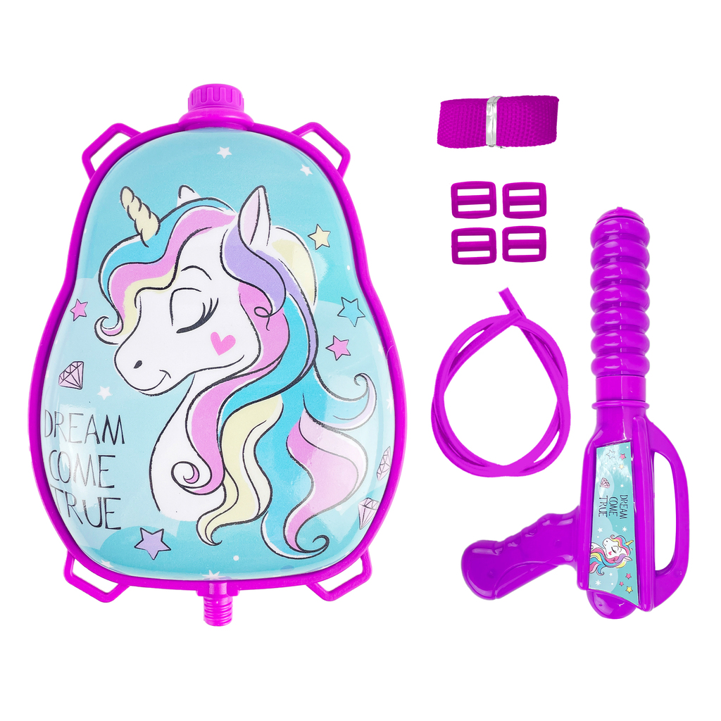 MOCHILA DE AGUA UNICORNIO 42 X 30 X 6 CM