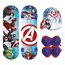 SKATE AVENGERS CON KIT DE PROTECCION TRUCK METALICO 70 X 20 CM 40KG