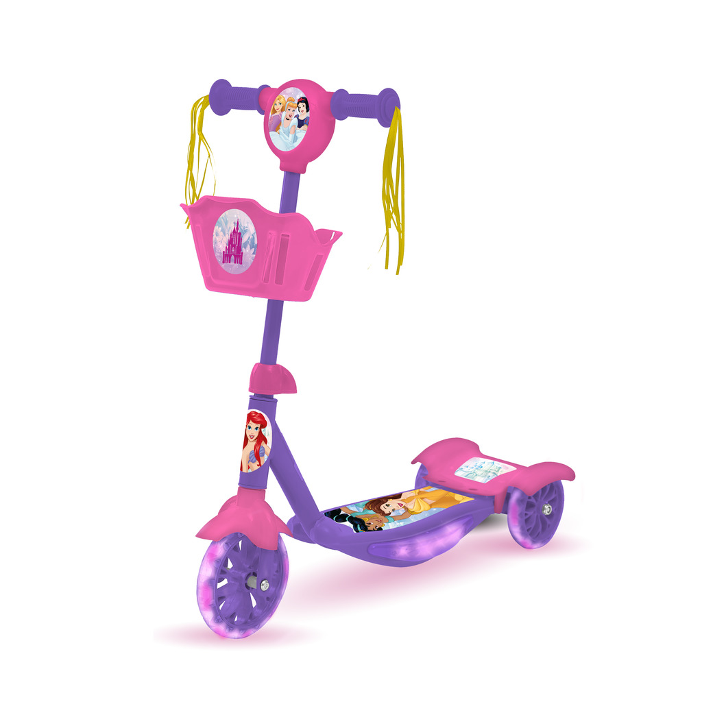 MONOPATIN DE 3 RUEDAS CON LUCES Y MUSICA DISNEY PRINCESAS 61X60X16CM 35KG