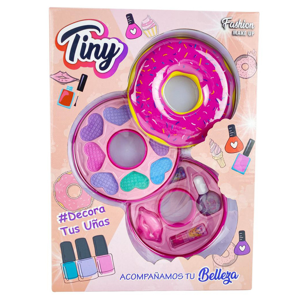 SET DE MAQUILLAJE DONA SOMBRAS Y ESMALTES (EN CAJA) 28 X 21 X 6 CM