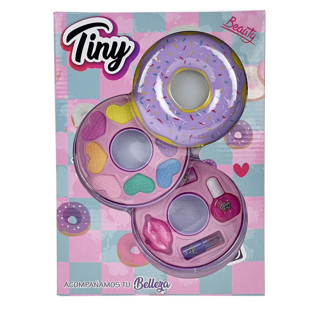 SET DE MAQUILLAJE DONA PASTEL SOMBRA Y ESMALTES (EN CAJA) 27 X 21 X 6 CM