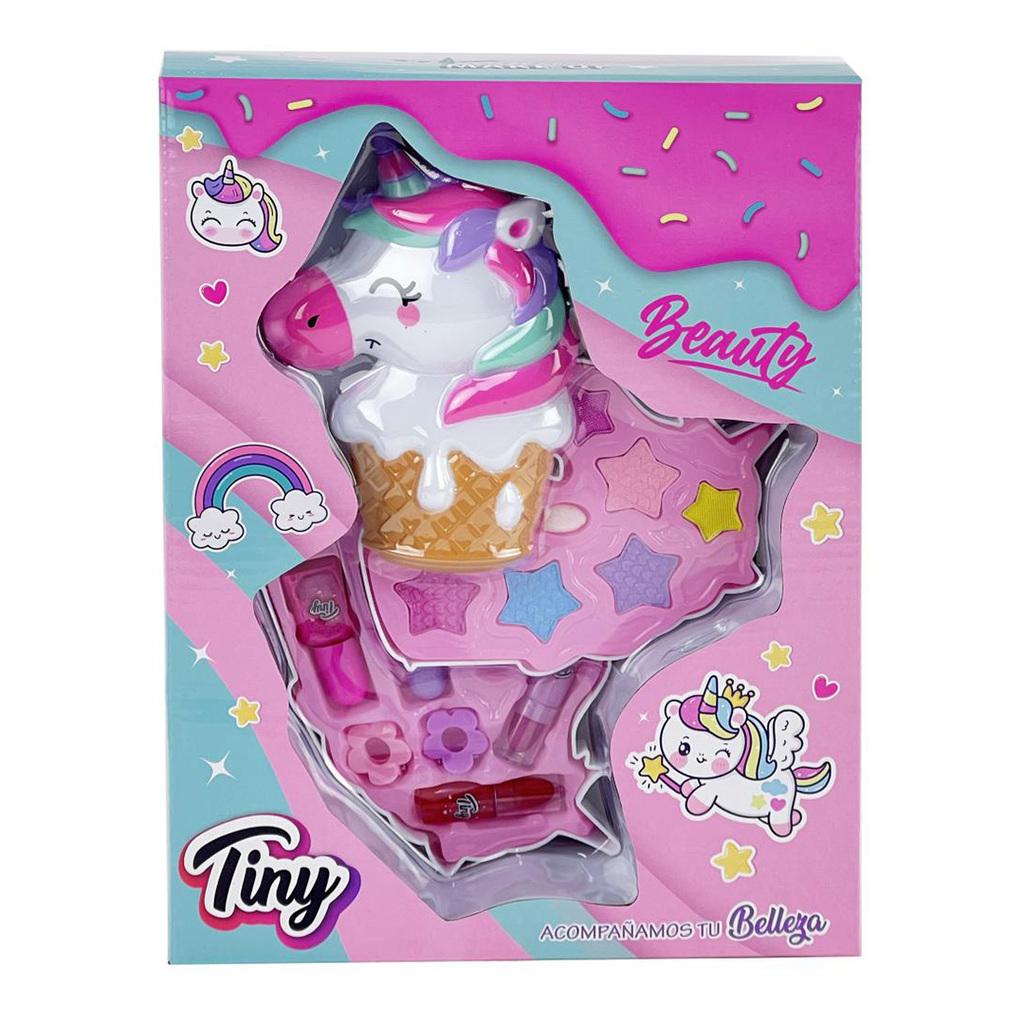 SET DE MAQUILLAJE UNICORNIO SOMBRA Y ESMALTES (EN CAJA) 29 X 22 X 6 CM