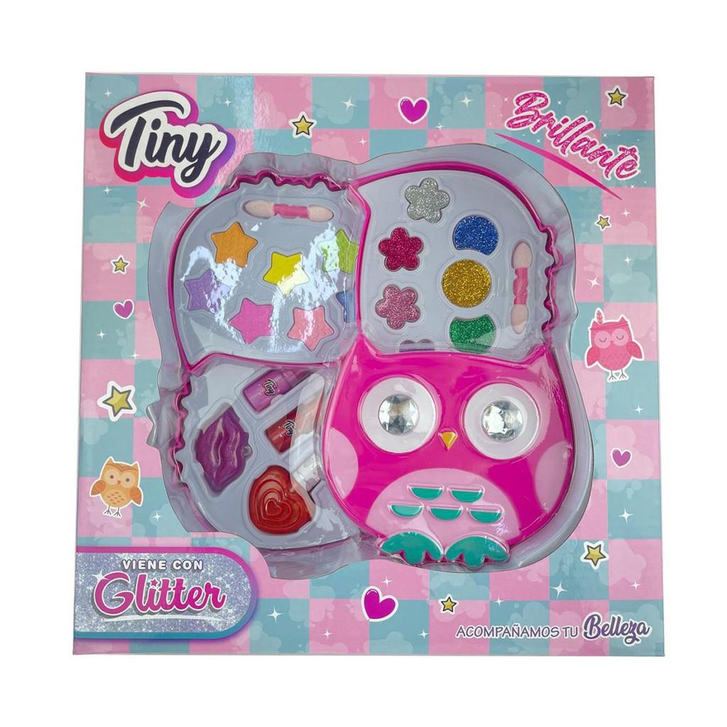 SET DE MAQUILLAJE BUHO SOMBRA Y GLITTER (EN CAJA) 28 X 27 X 7 CM