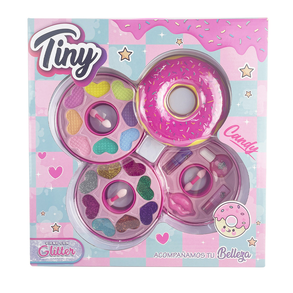 SET DE MAQUILLAJE DONA SOMBRAS Y GLITTER (EN CAJA) 30 X 29 X 7 CM