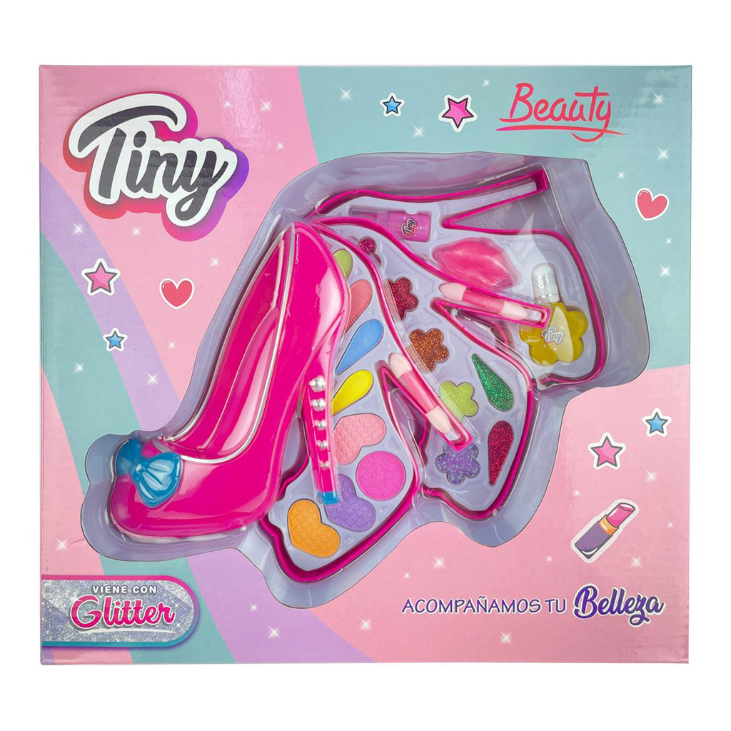 SET DE MAQUILLAJE ZAPATO SOMBRA Y GLITTER (EN CAJA) 30 X 28 X 7 CM