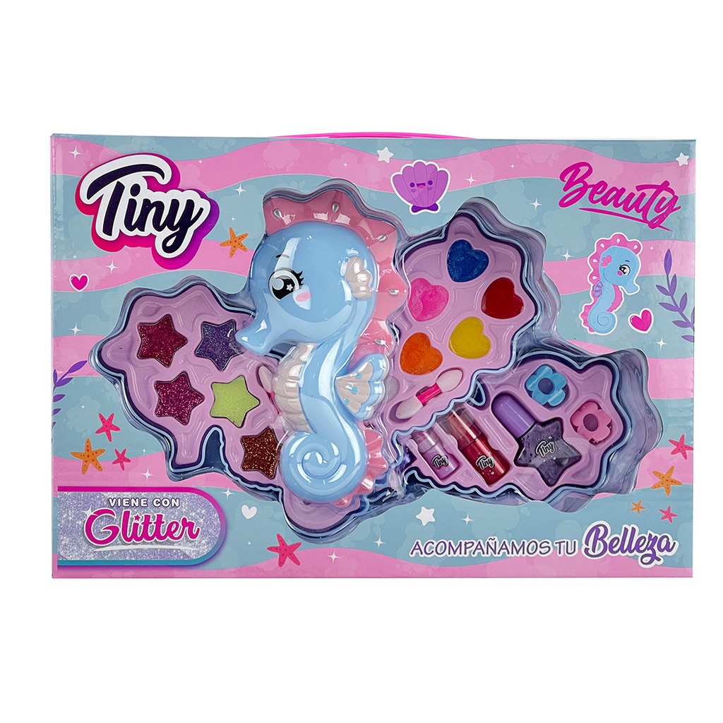 SET DE MAQUILLAJE CABALLITO DE MAR SOMBRA Y GLITTER (EN CAJA) 20 X 20 X 7 CM
