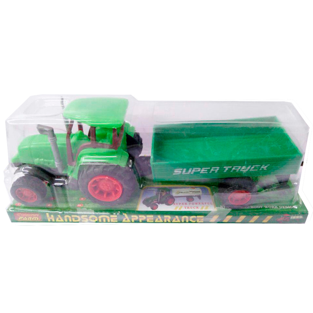 TRACTOR CON ACOPLADO A FRICCION 30 X 10 X 8 CM